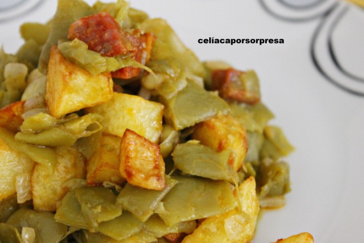 judias-verdes-con-chorizo-de-cerca