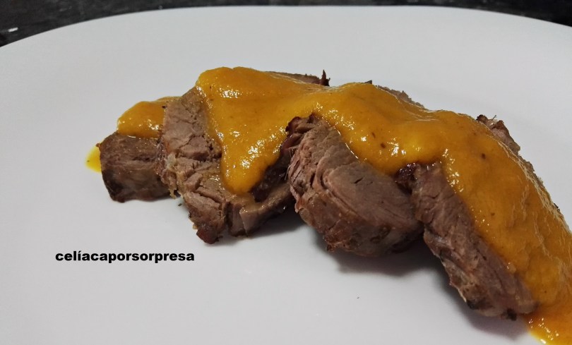 solomillo con salsa de verduras